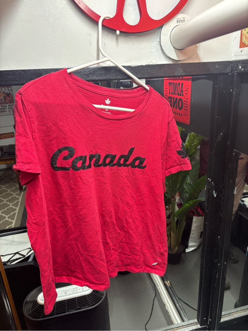 Canada Script Logo Red Men's Tee